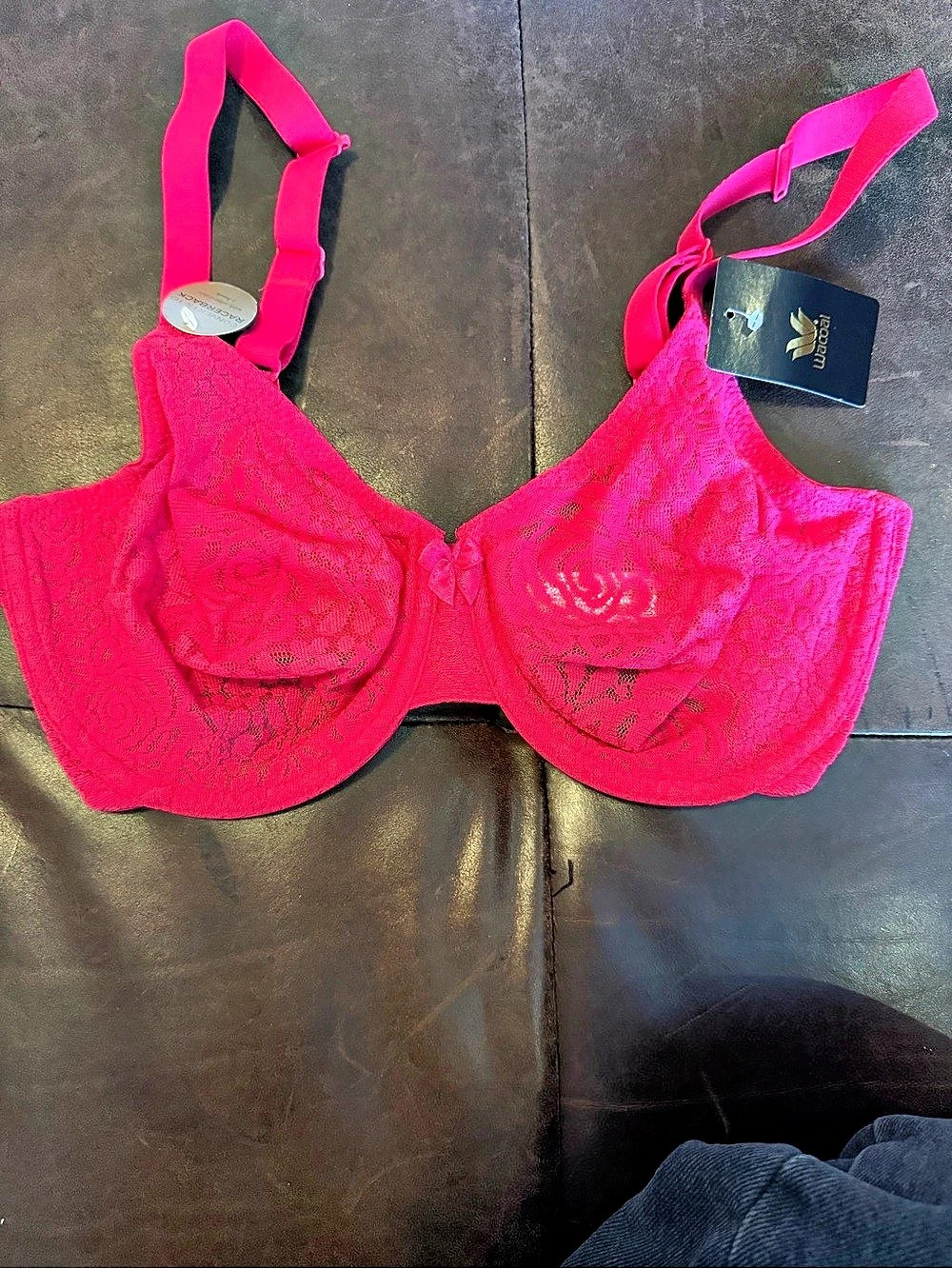 Wacoal Halo Lace Underwire Bra Floral Pink 32DD